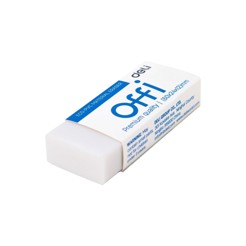 Deli Eraser 60x24x12mm White