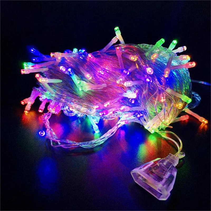 LED String Lights Multi-Color  Battery Operated 100xLight 3m