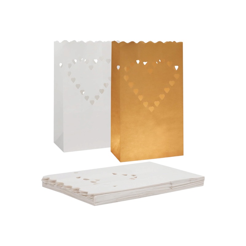 Kraft Paper Bag for Tealight Holder – Lantern Lamp Candle Bags 10pack