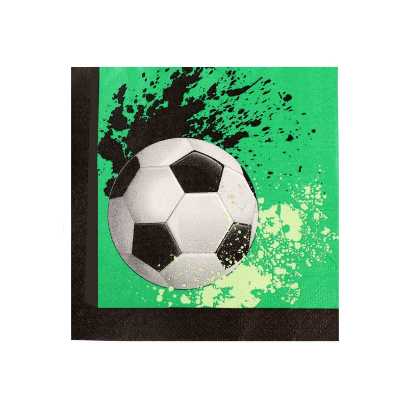 Soccer Party Luncheon Napkin Paper Serviettes 33x33cm 20pack