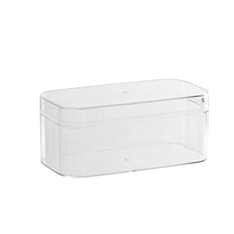 Acrylic Gift Box Rectangular 11.8x6cm Rounded Corners & Lid