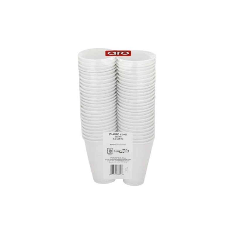 Aro Disposable Plastic Cup 350ml 50pack