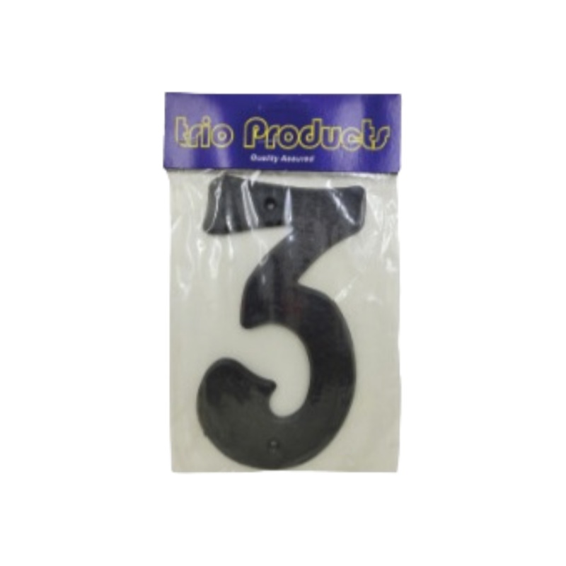 House Numerals Black Plastic  Numbers 0-9  185mm