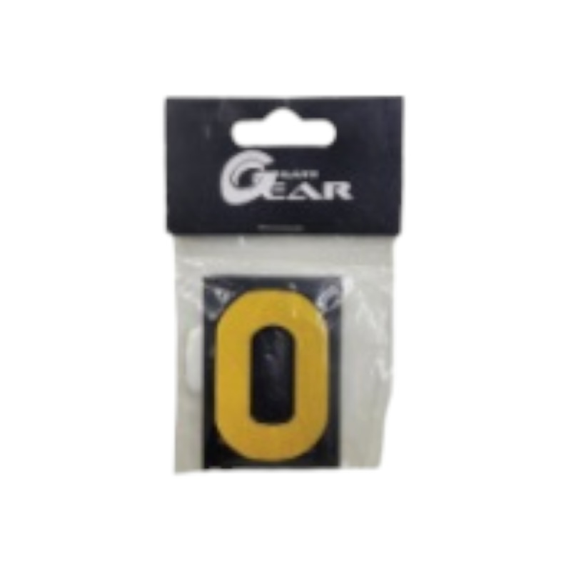 House Numerals Gold Plastic Reflective 55mm 0-9