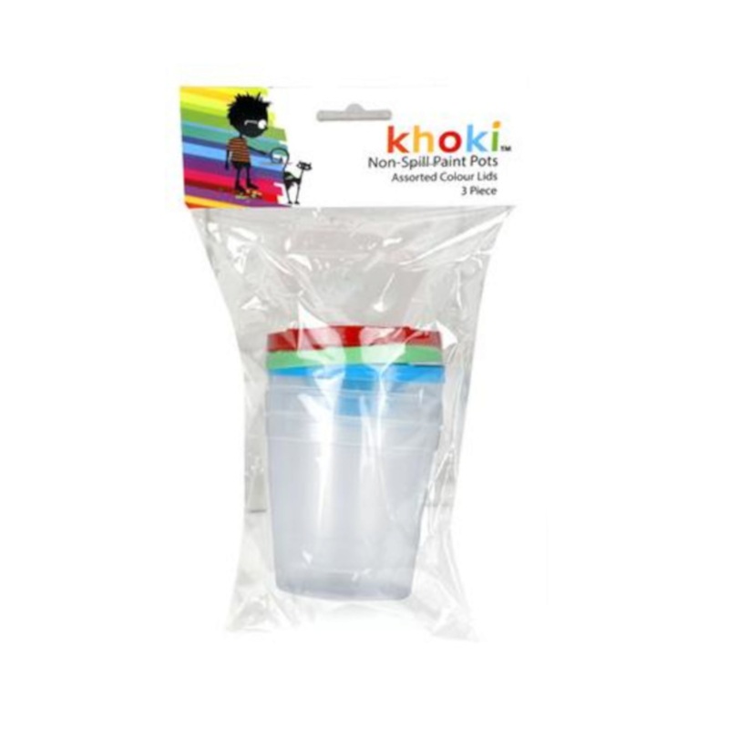 Khoki Art and Craft Non Spill Paint Pot 3pcs