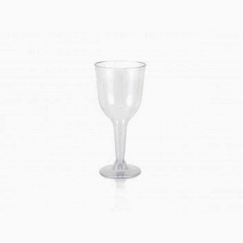 Plastic Disposable Party Cup Stemmed Cocktail Wine Glass 210ml Clear Detachable Base