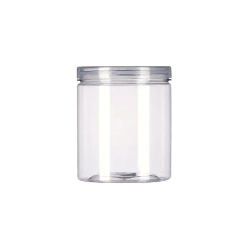400ml PET Plastic Jar with Lid Crystal Clear 8.5×8.5cm