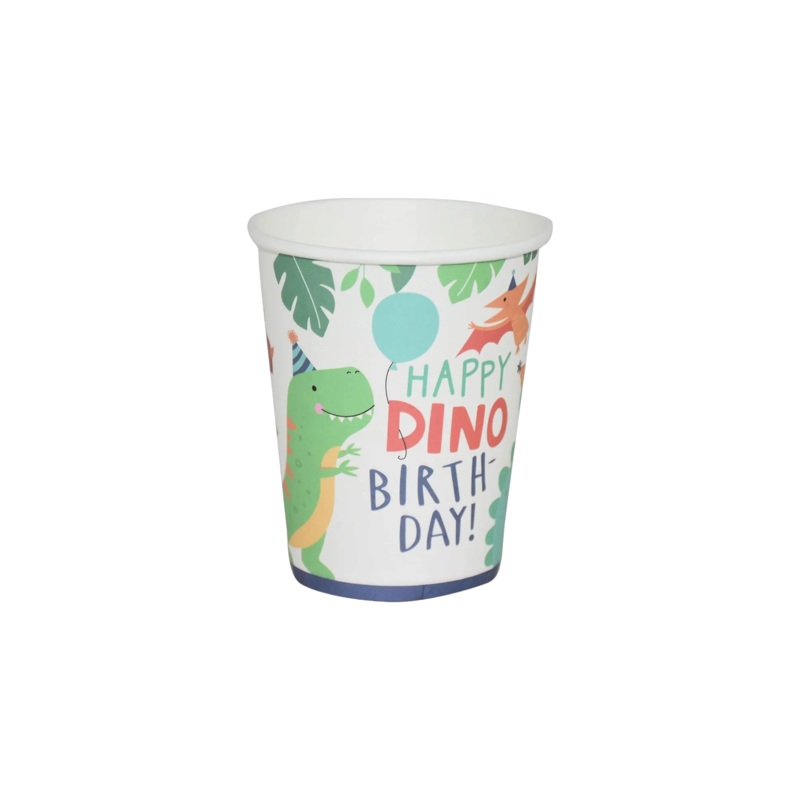 Dino Party Paper Cups 250ml 10pack
