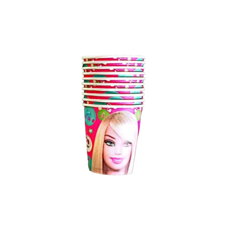 Disney Barbie Party Paper Cups 250ml 10pack
