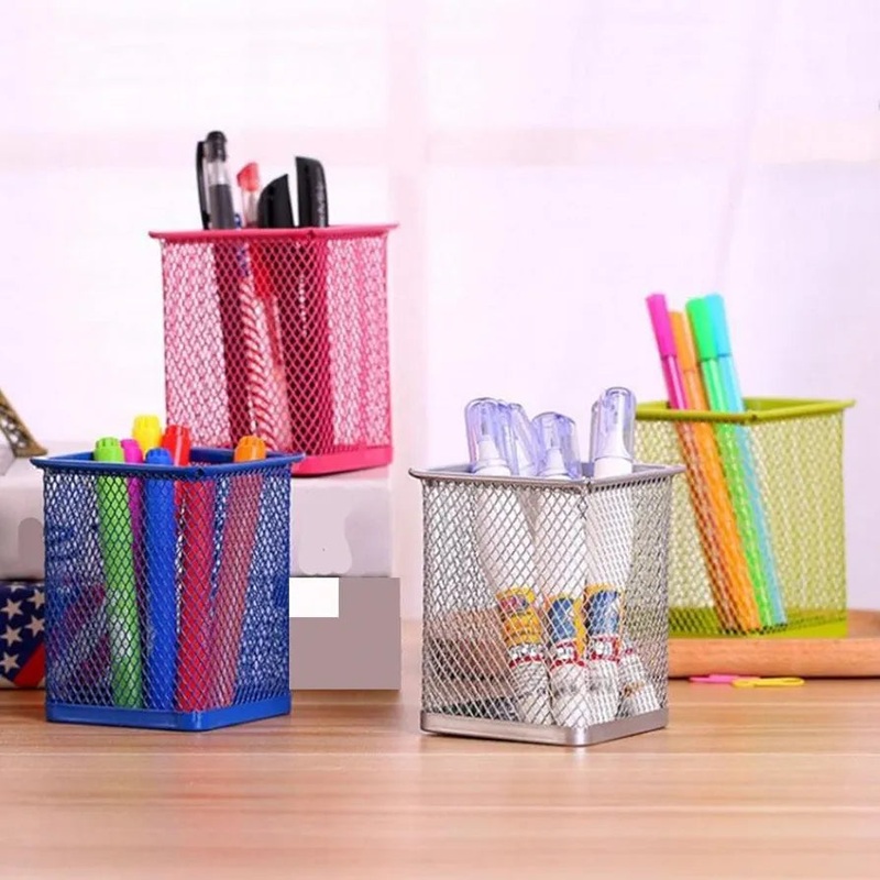 Mesh Metal Holder Stationery Storage Desk Container 1pc