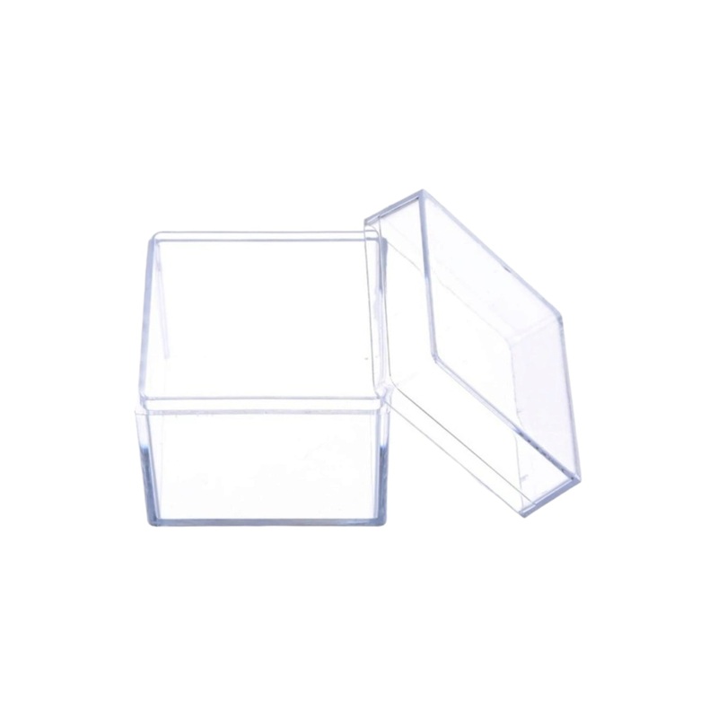 Acrylic Gift Box 5-Sided Cube Display Square with Lid 4.5×4.5×4.5cm