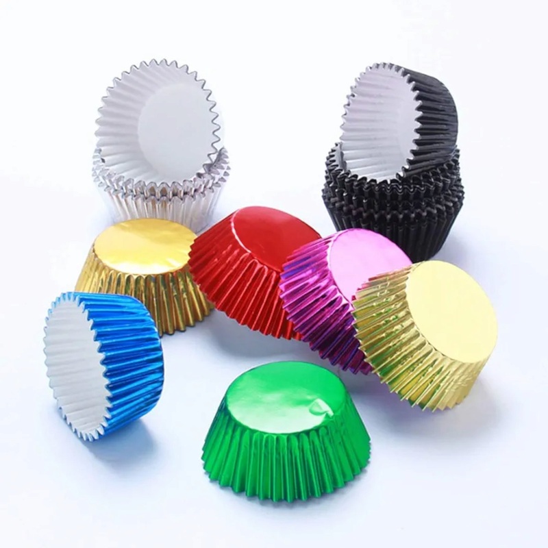 Baking Cupcake Paper Color Foil Liners 6cm on Card 120pcs