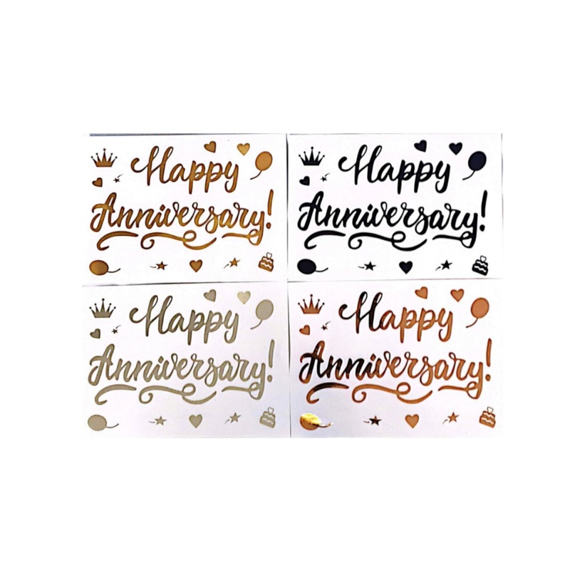 Balloon Sticker Happy Anniversary 1pc TAR2021222