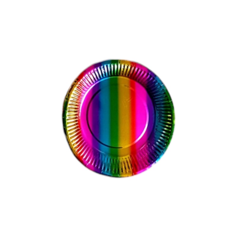 Disposable Metallic Party Paper Plate 7inch 10pc