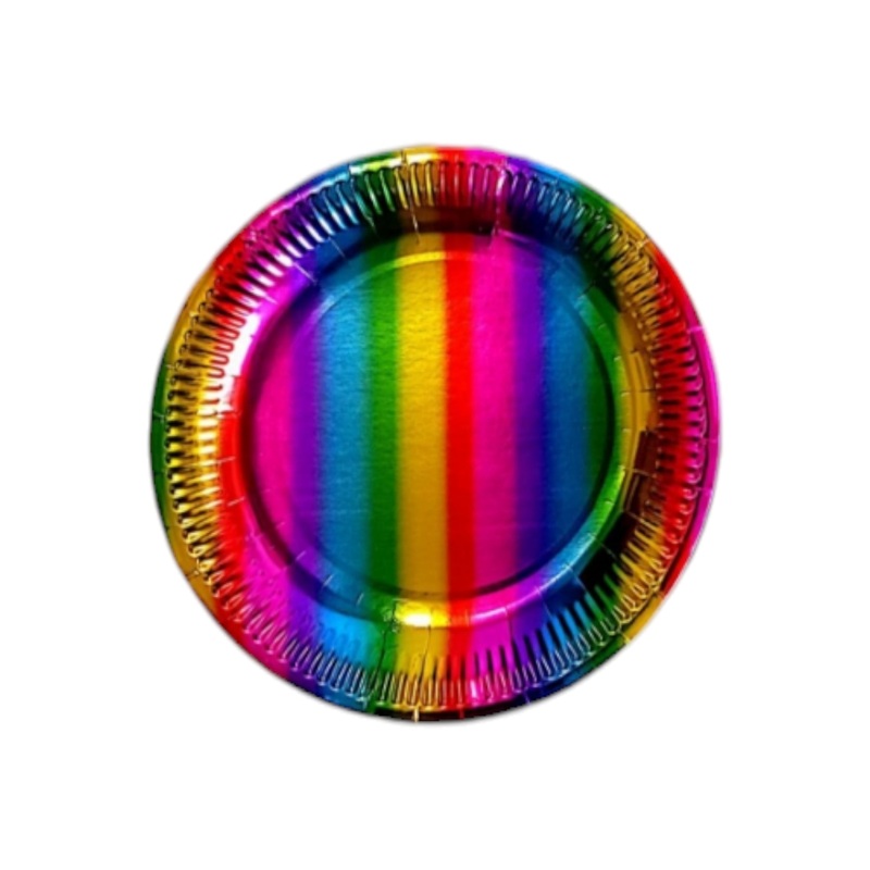Disposable Metallic Party Paper Plate 9inch 10pack