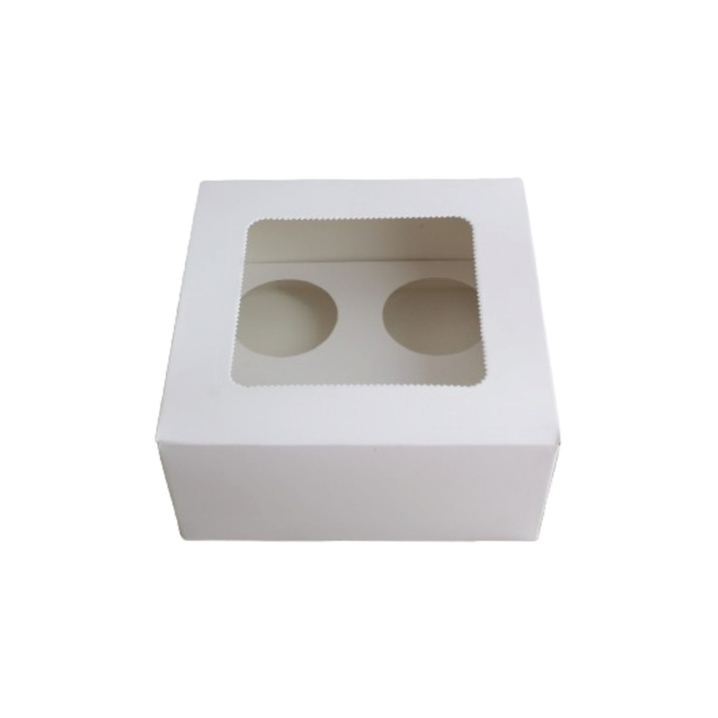 Gift Paper Cupcake Muffin Box 4-Division 18x18cm