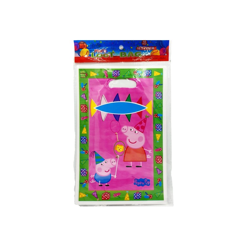 Party Lootbag Pepper 10pack Die Cut handle