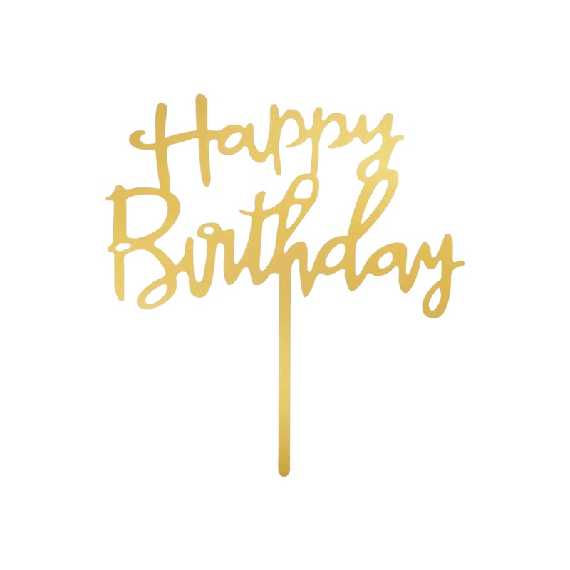Acrylic Cake Topper Happy Birthday 1pc