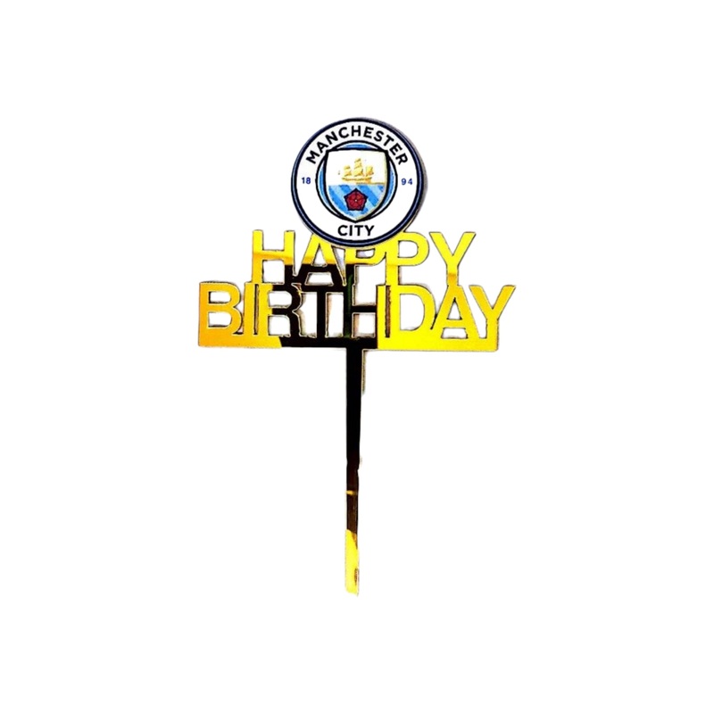 Cake Topper Happy Birthday Machester City