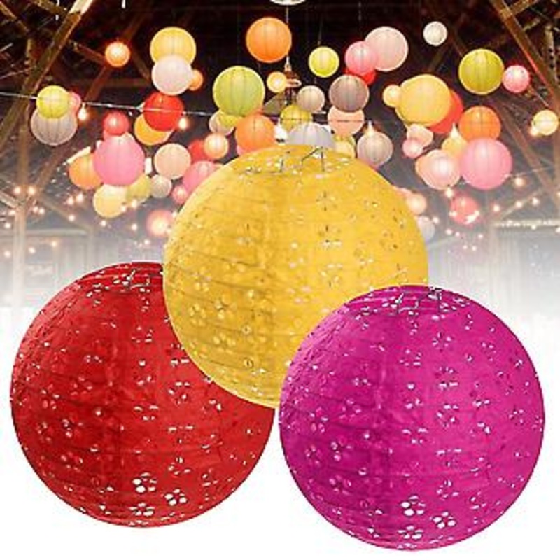 Chinese Paper Lantern 25cm Lace Design