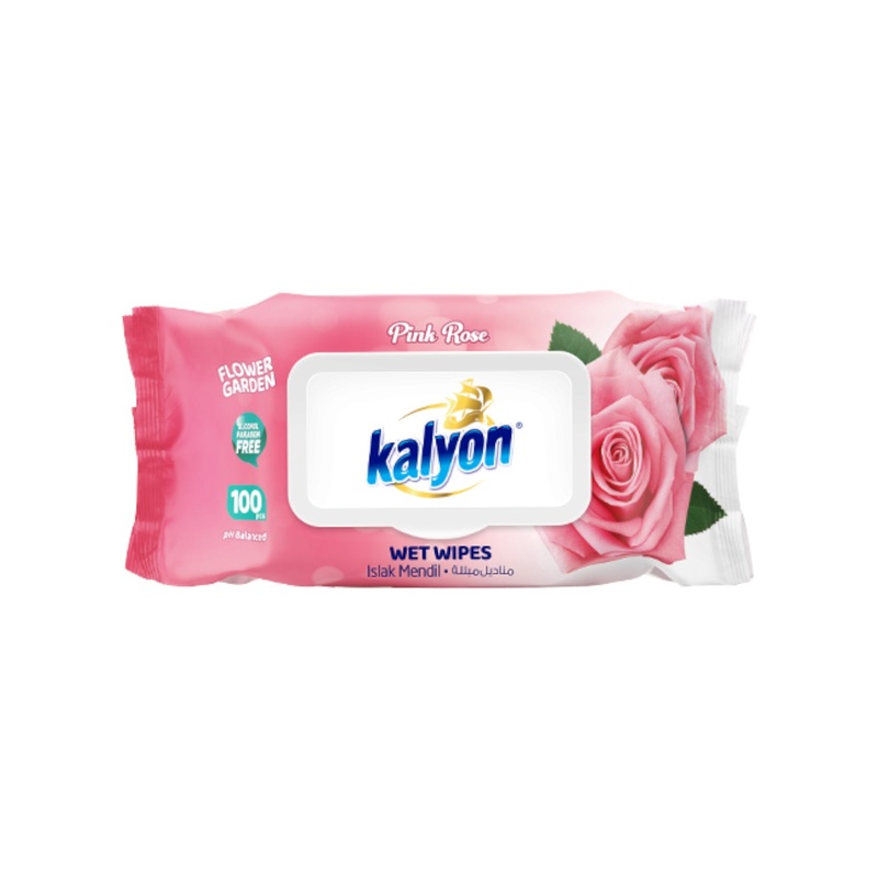 Kalyon Wet Wipes Pink Rose