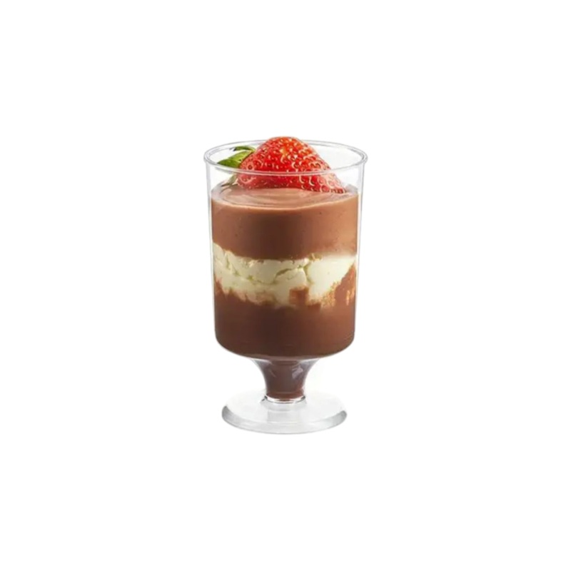 Plastic Disposable Acrylic Stemmed Dessert Cups 120ml 10pcs