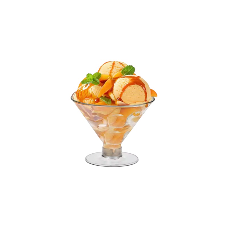 Plastic Disposable Acrylic Stemmed Dessert Cups 135ml 10Pcs