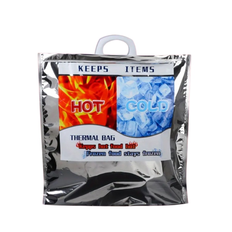 Thermal Food Insulation Carry Bag Hot & Cold Aluminium Foil 47×47+6cm
