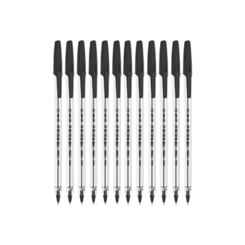 Deli Think Ball Point Pen 1.0mm Black Ink EQ4-MT-BK 1pc