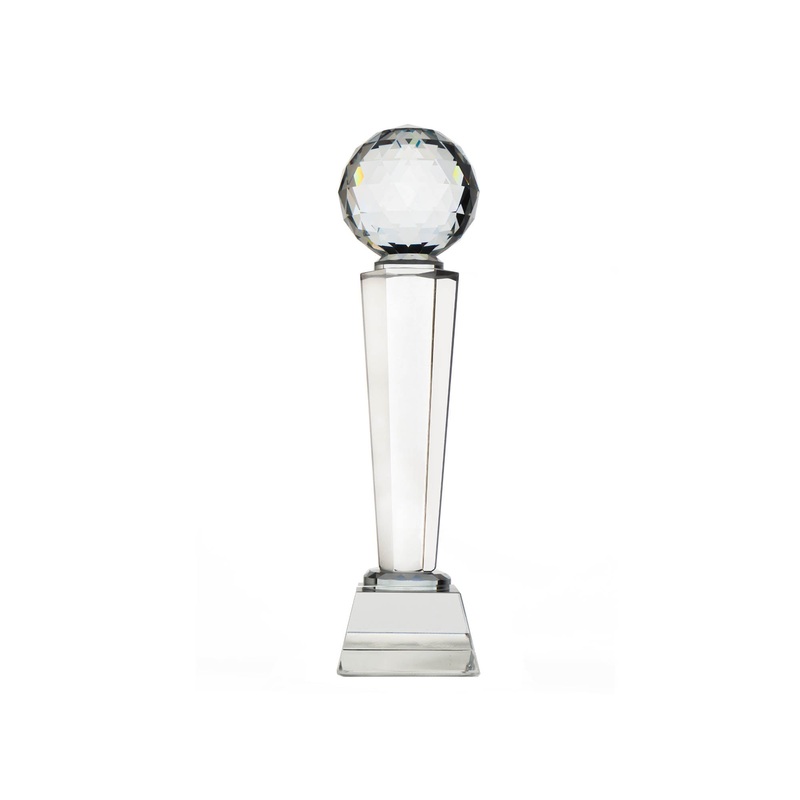 Glass Trophy Ball 27cm DL-008