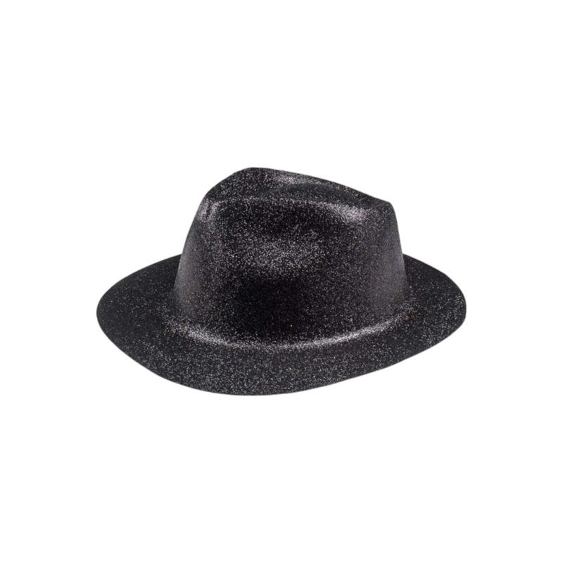 Plastic Hat Glitter Mafia 30cm