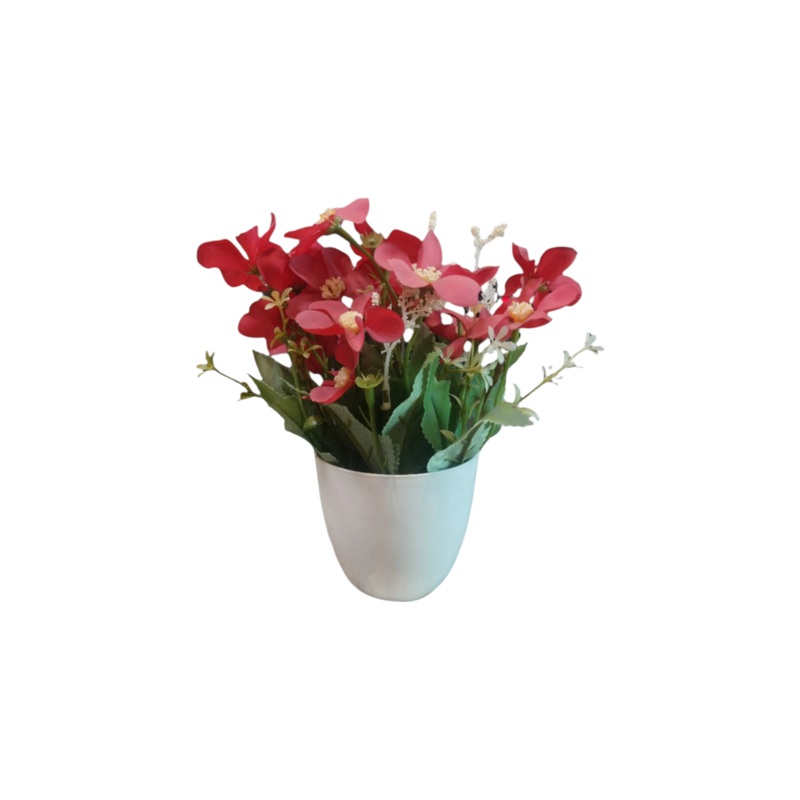 Artificial Plum Blossom Flower 9x22cm in Pot
