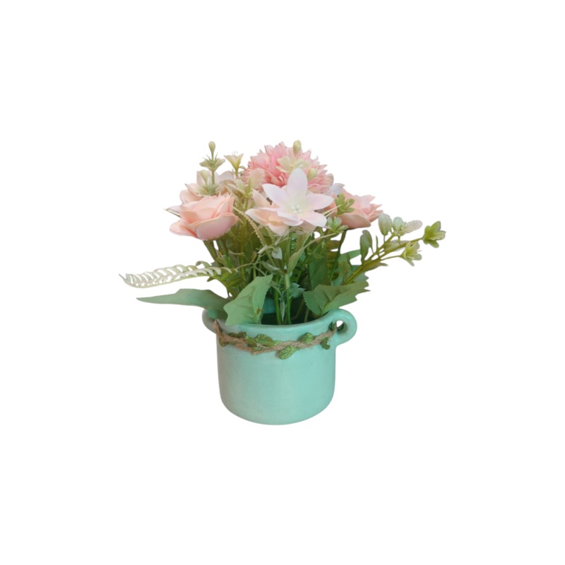 Artificial Rose 11x22cm in Pot