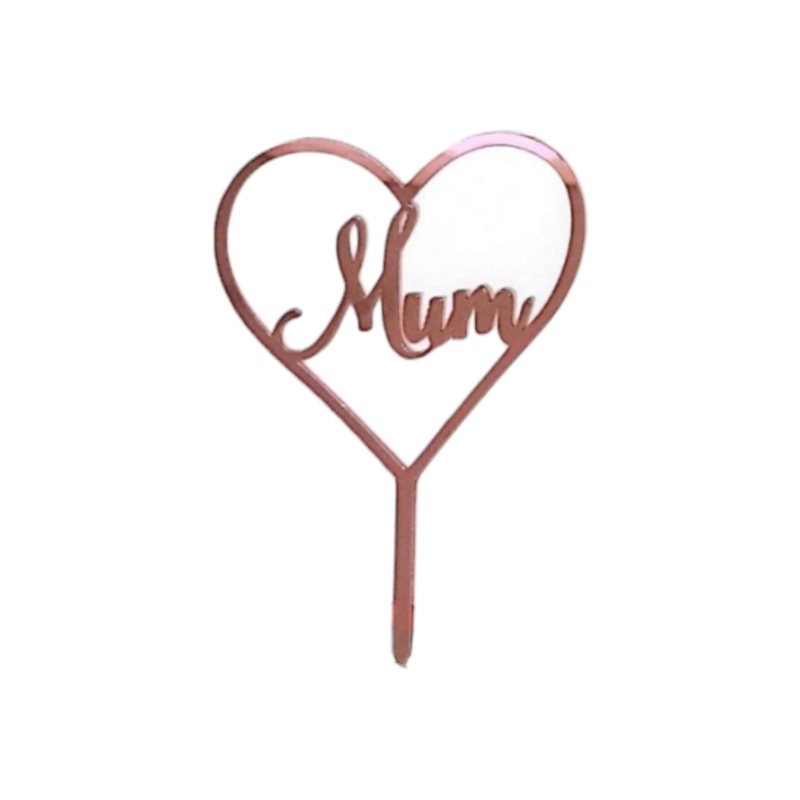 Acrylic Cake Topper Mum