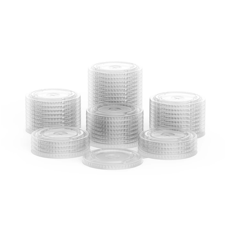 90mm Disposable Plastic Dome Lid 50 Pack