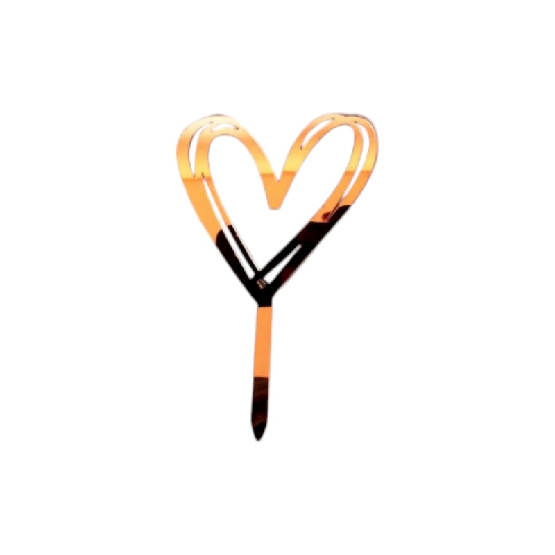 Acrylic Cake Topper Heart Design