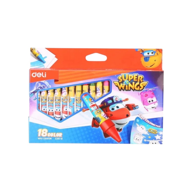 Deli Wax Crayon 8x90mm 18pack EC21010