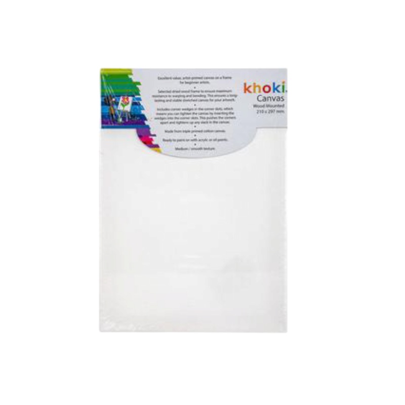 Khoki Arts & Craft Paint Canvas A4 Wooden mounted