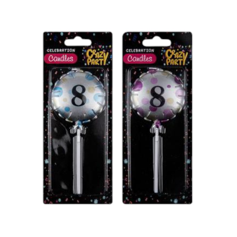 Birthday Candle Balloon Round No.8 1pc