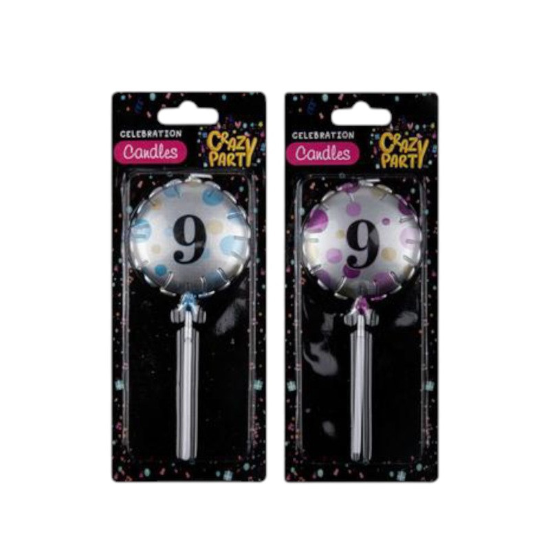 Birthday Candle Balloon Round No.9 1pc