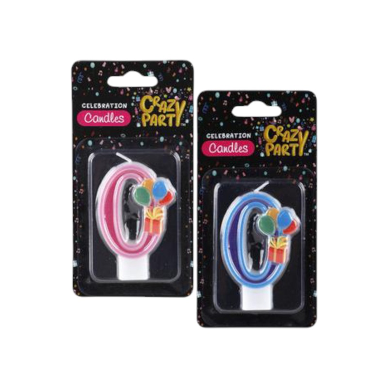 Birthday Candle Single Number No.0 1pc
