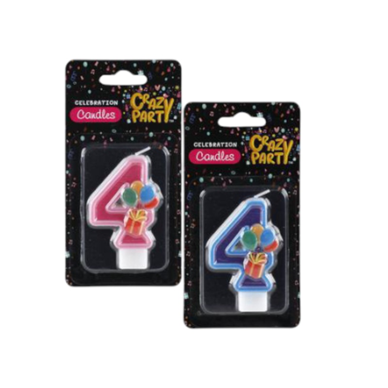 Birthday Candle Single Number No.4 1pc