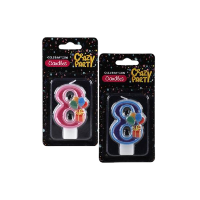 Birthday Candle Single Number No.8 1pc