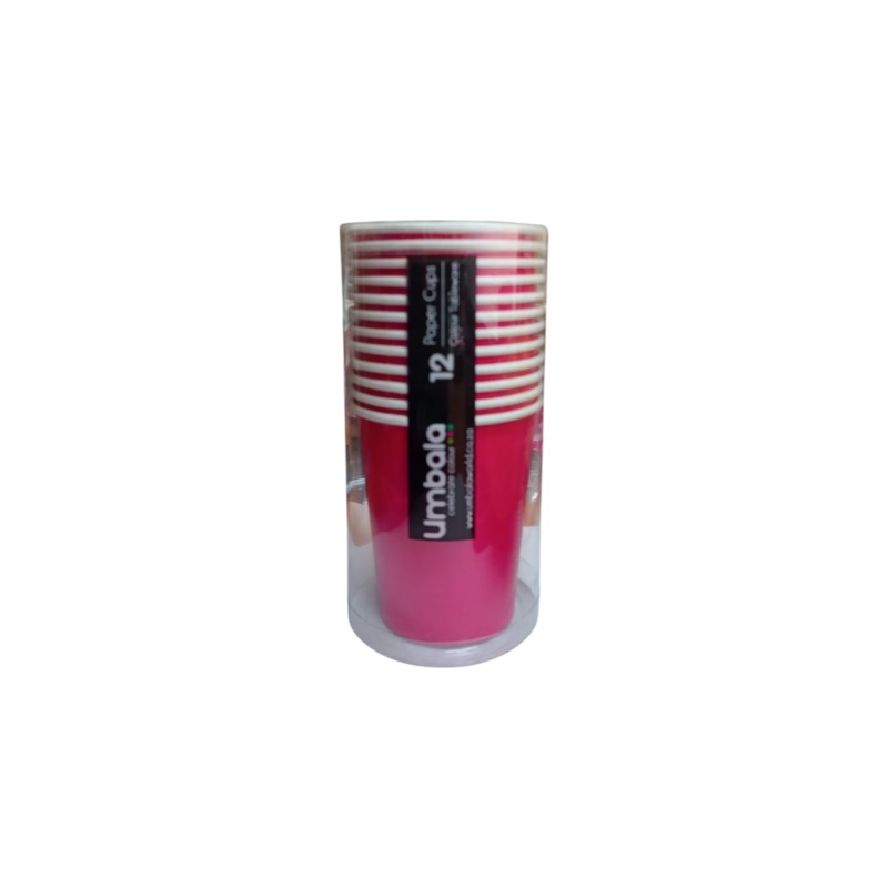 Disposable Paper Cups Umbala Cerise 12pack
