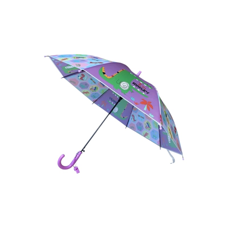 Kids Umbrella 19inch with Whistle Dinosaur Print