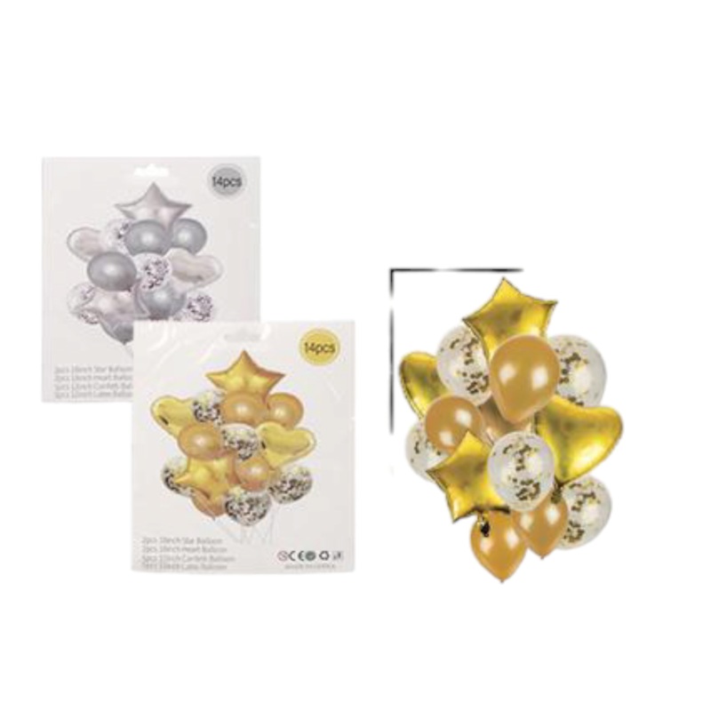 Party Foil Balloon Bouquet 14pcs