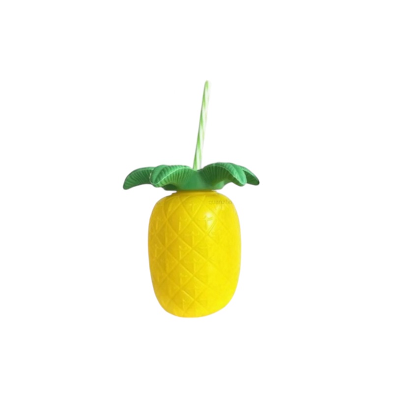 Pineapple Shaped Plastic Cup with lid 1pc