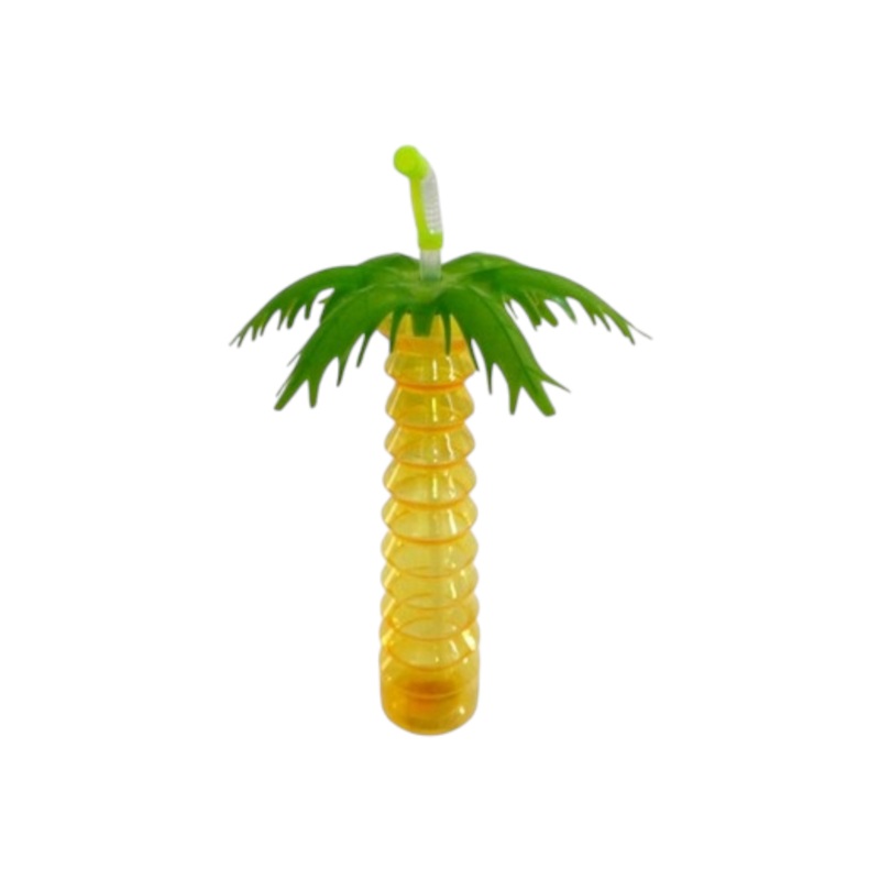 Plastic Bottle Coconut Tree- Palm Tree Shape Cup 28cm LuauHawaii Theme Cup