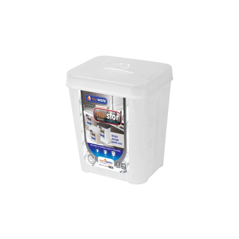 Clear Plastic Dry Food Storage Canister 17L