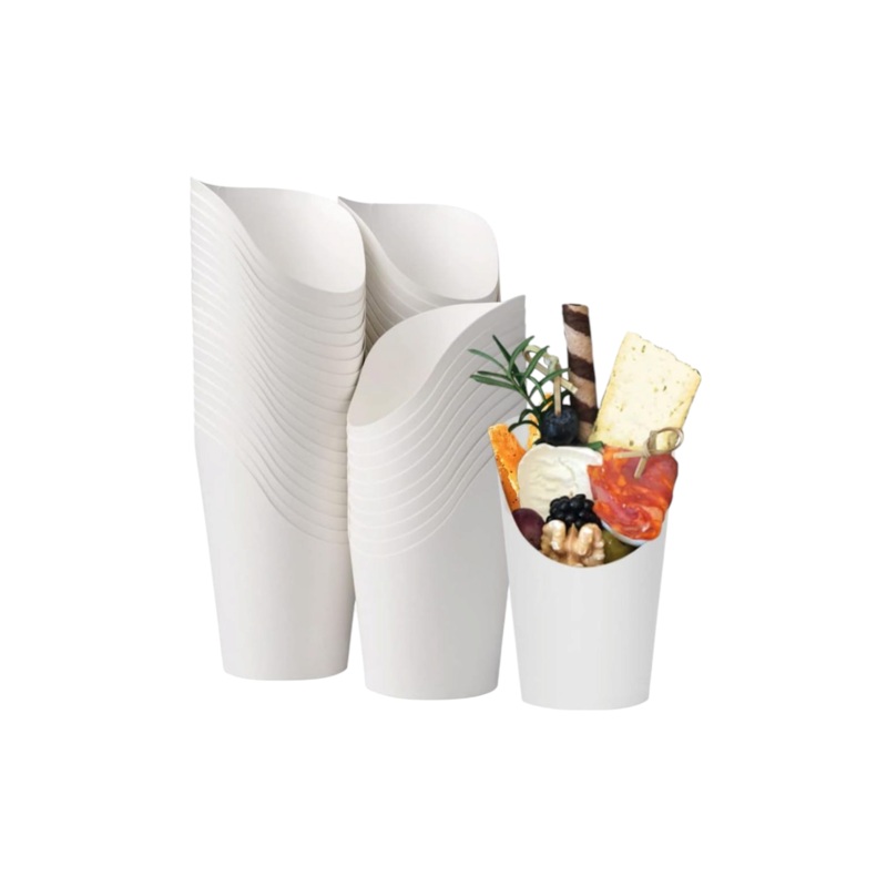 Disposable Kraft French Fries Takeaway Cups 10pcs